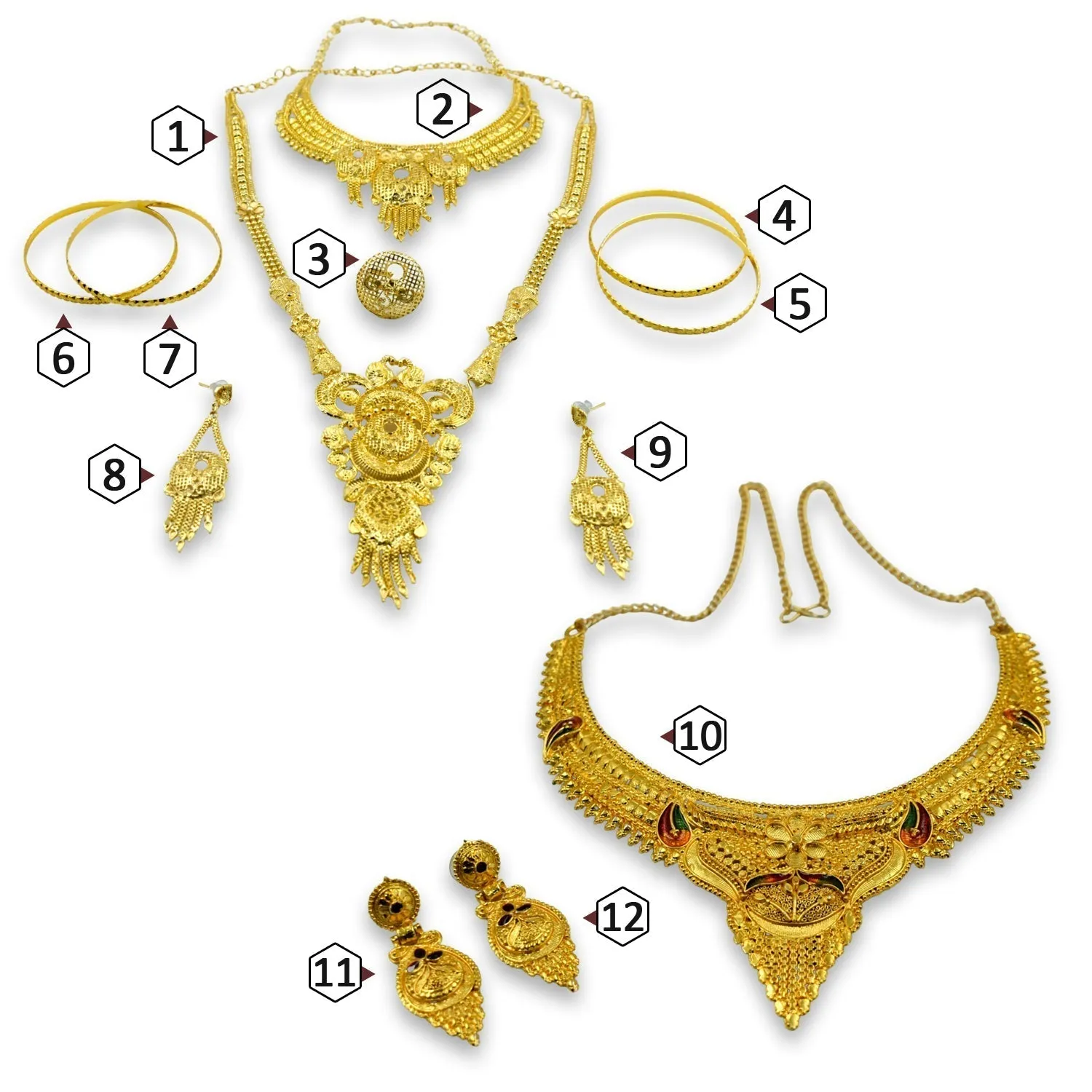 6301 Bridal Jewellery Set and collection for bridal attire and outlook purposes.