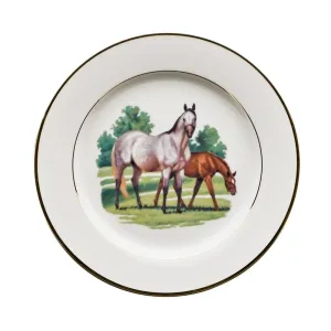 Bluegrass Luncheon Dessert Plate 9" - Julie Wear Equestrian Tableware