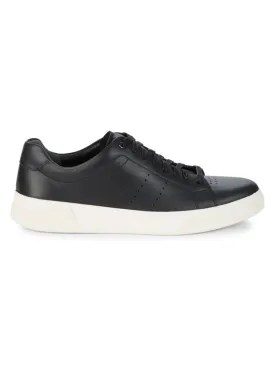 Brady Vince Leather Sneakers, Black Ivory