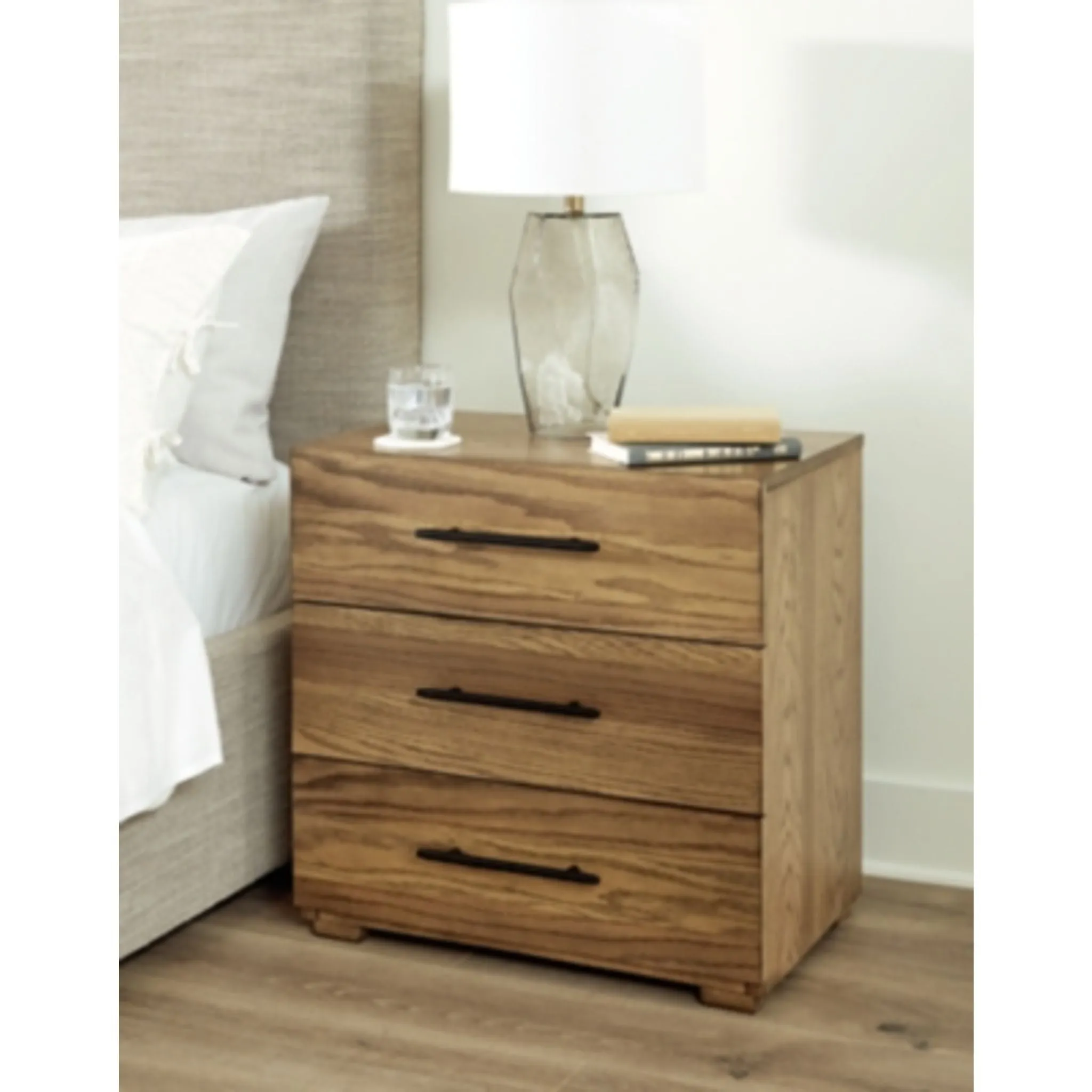 Dakmore Three Drawer Nightstand