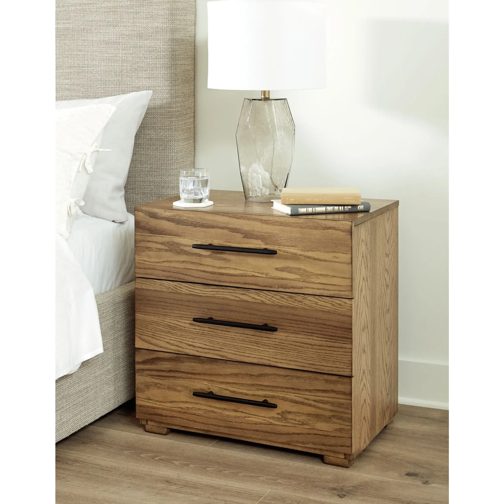 Dakmore Three Drawer Nightstand