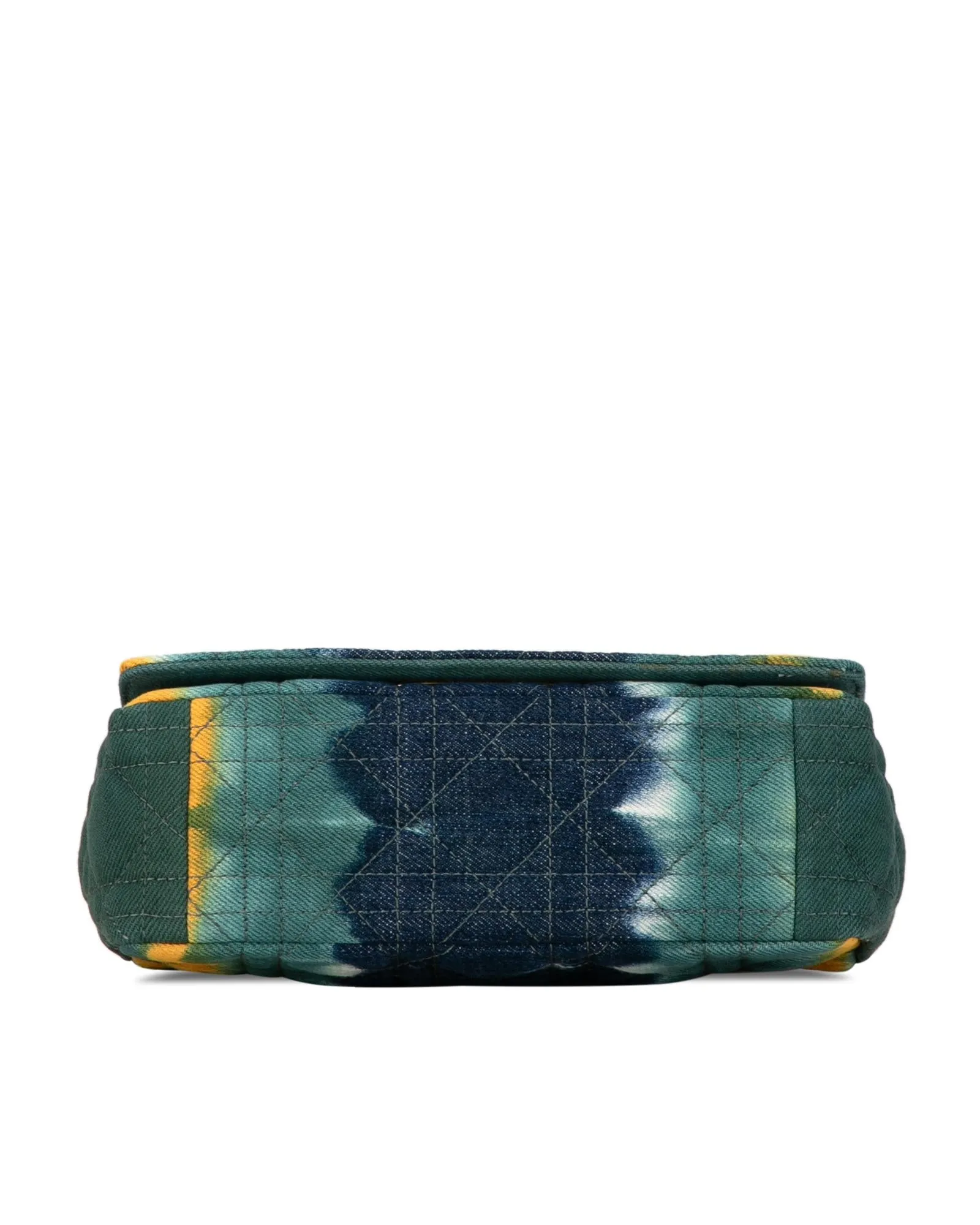 Denim Tie-Dye Quilted Shoulder Bag