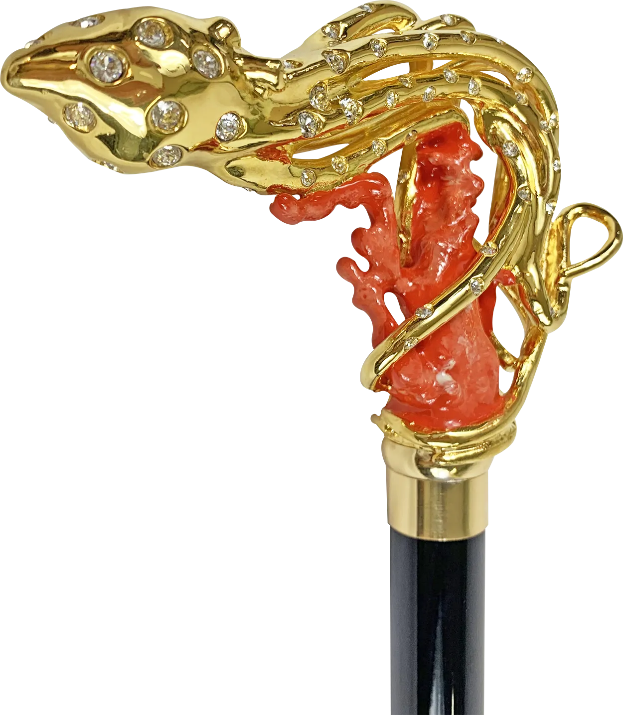 Exclusive and Limited collection - Gold plated 24K Octopus with Swarovski elements