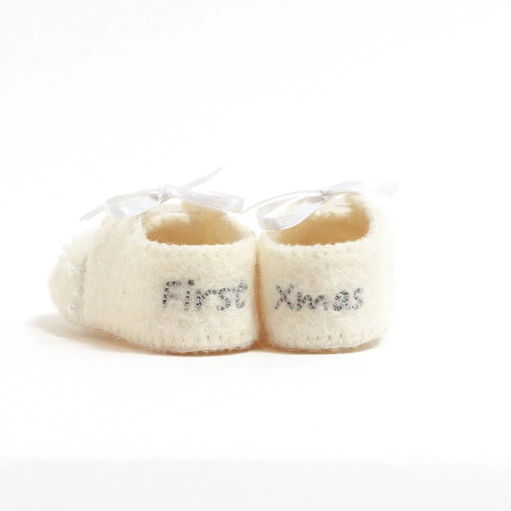First Christmas Baby Booties Ornament
