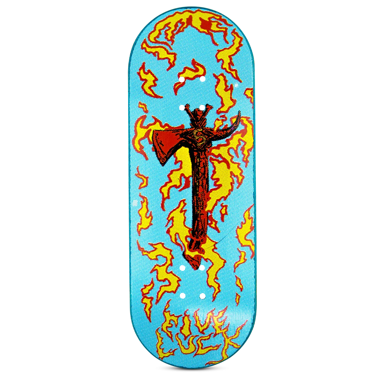 Five Luck Fingerboard Deck - Sacred Axes Light Blue