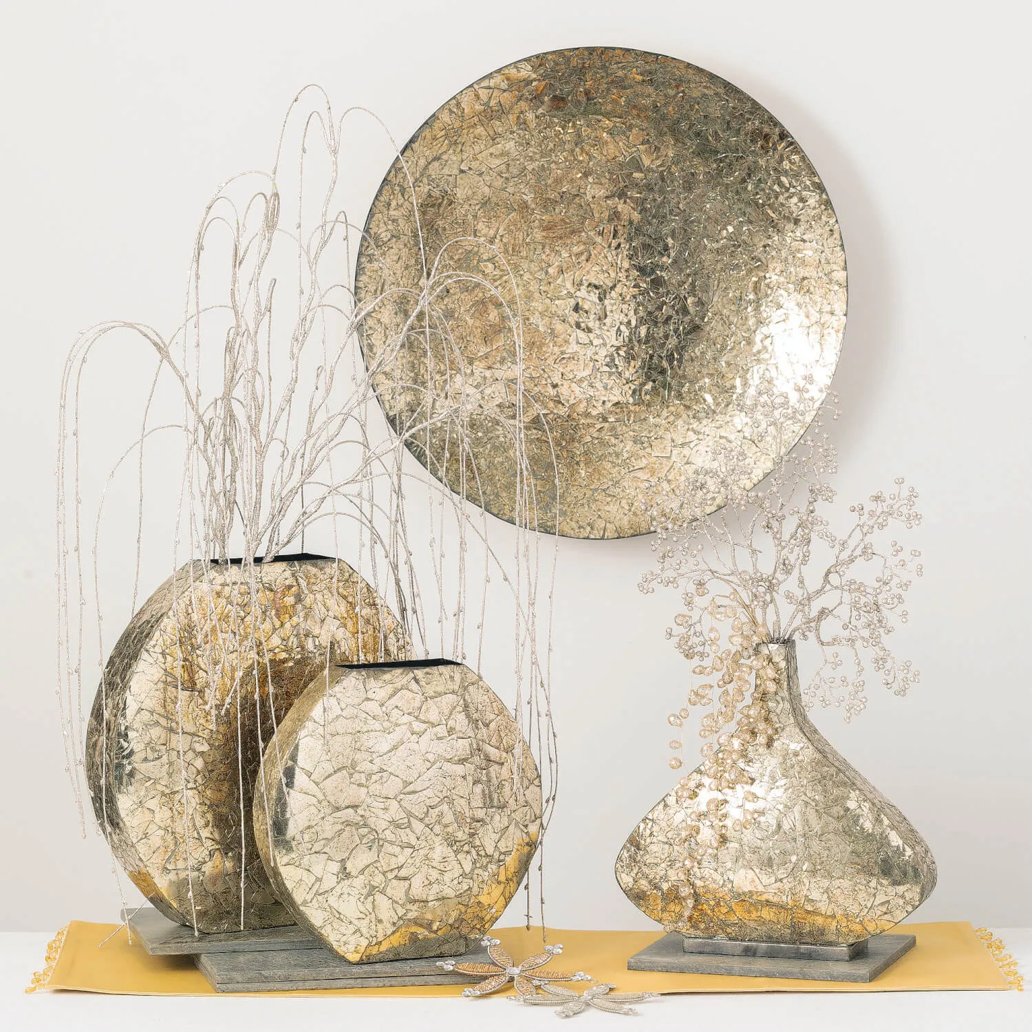 Glittered Willow Spray