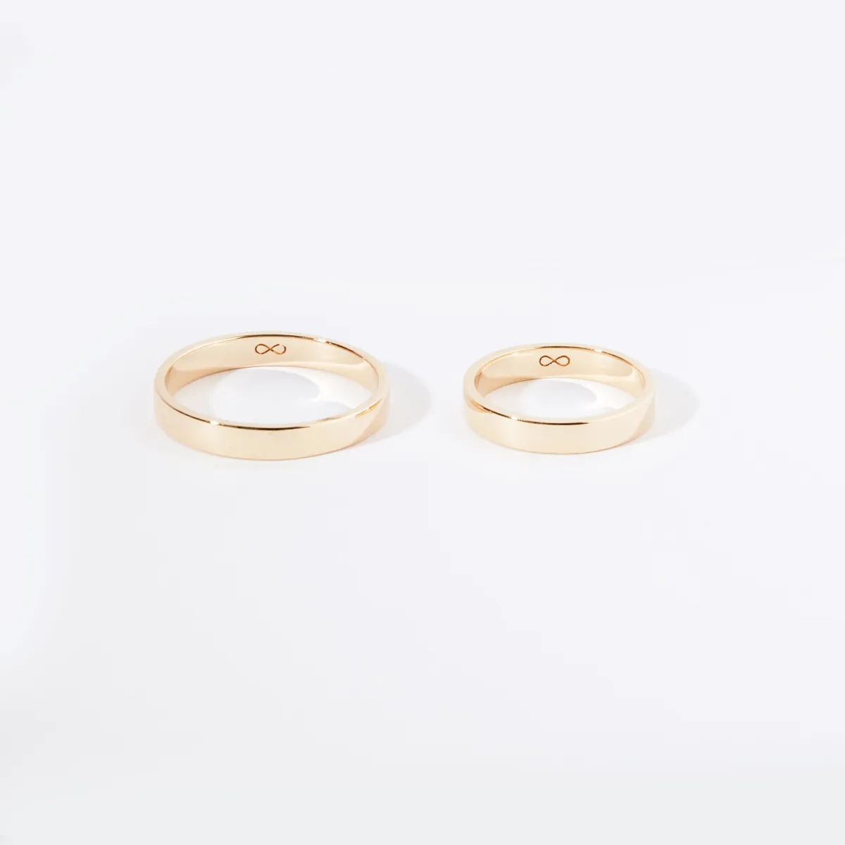 infinity love band polished - 14k yellow gold