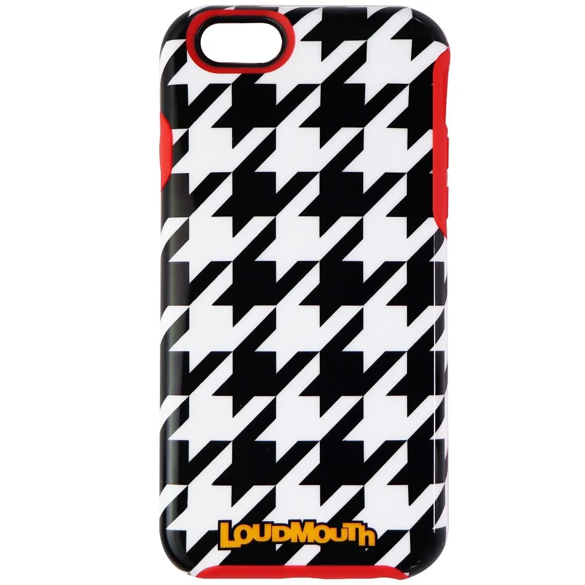 M-Edge LoudMouth Hybrid Case for Apple iPhone 6/6s - Black/White/Red Houndstooth