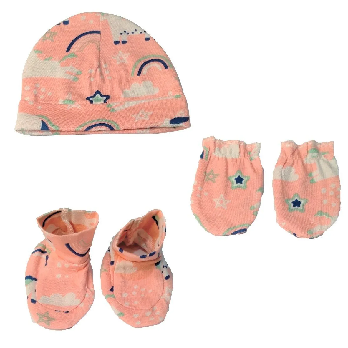 Mittens, Booties and Cap Set Combo of 3- Option G
