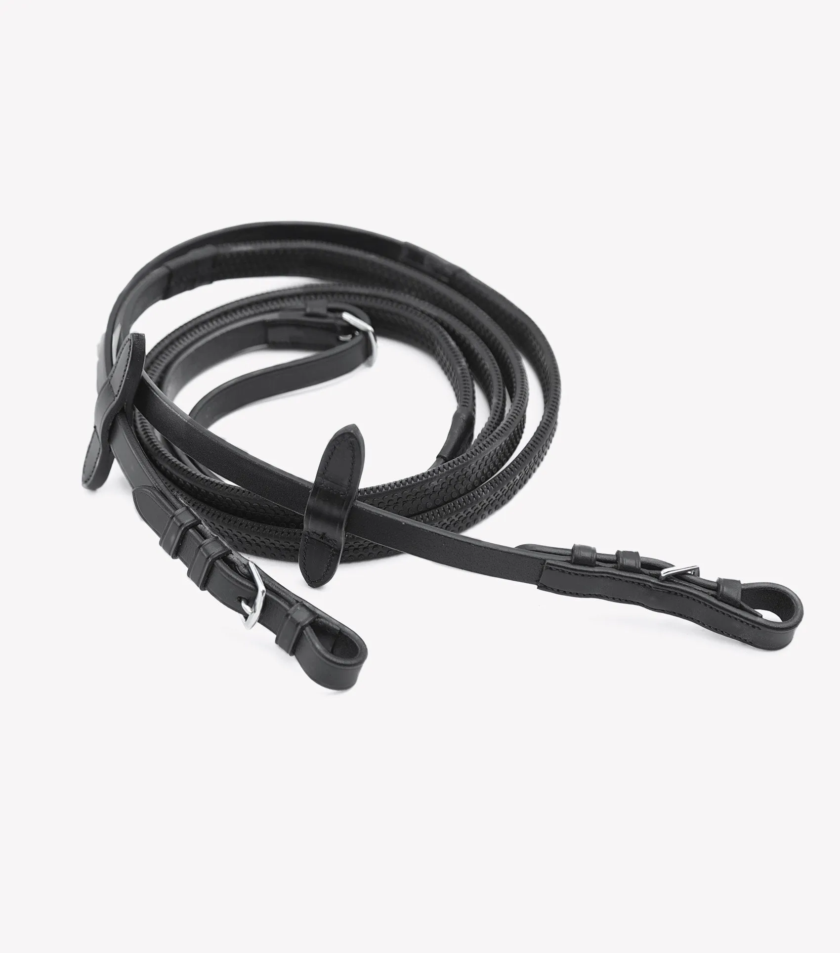Stefano Rubber Reins Black