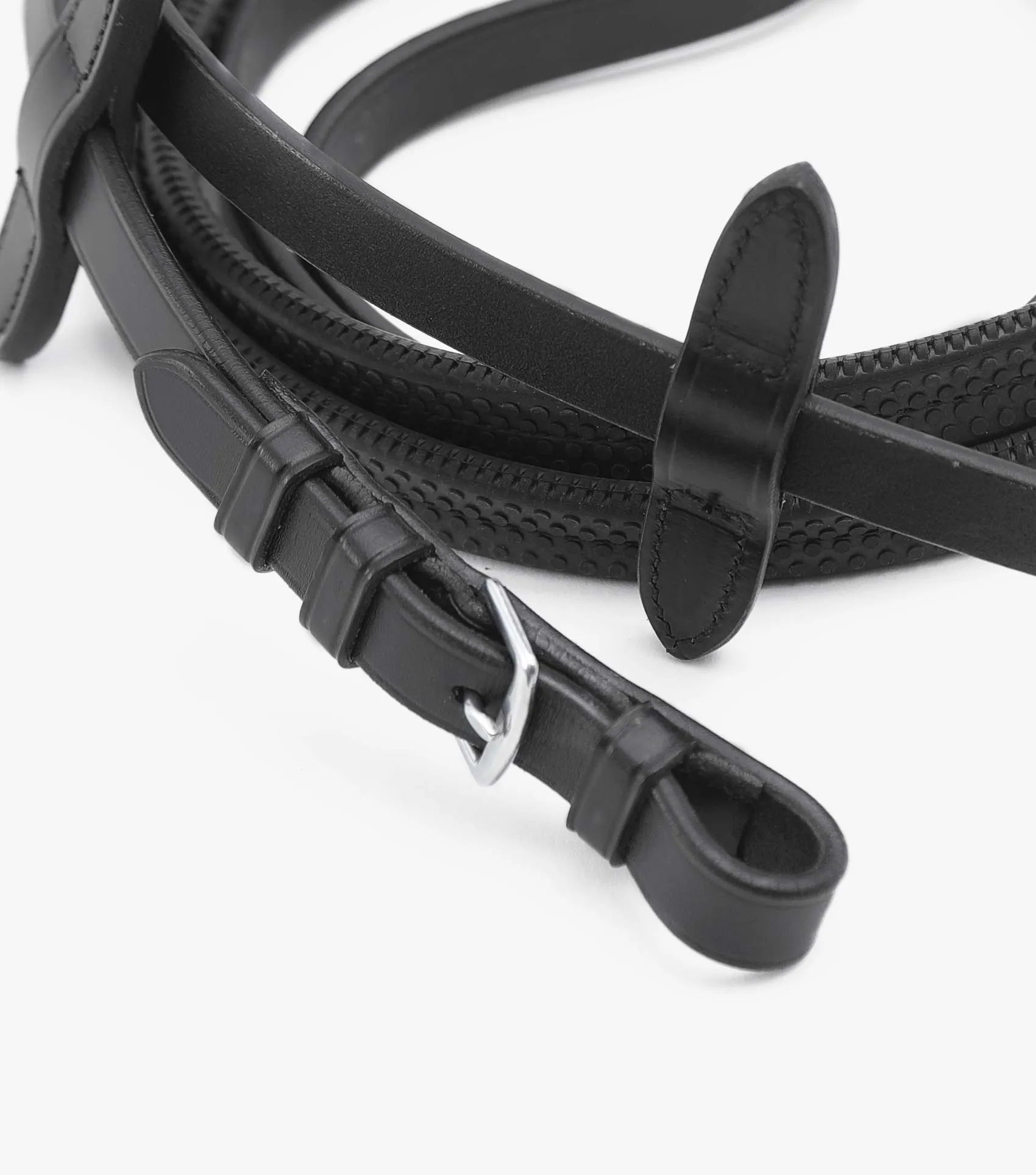Stefano Rubber Reins Black