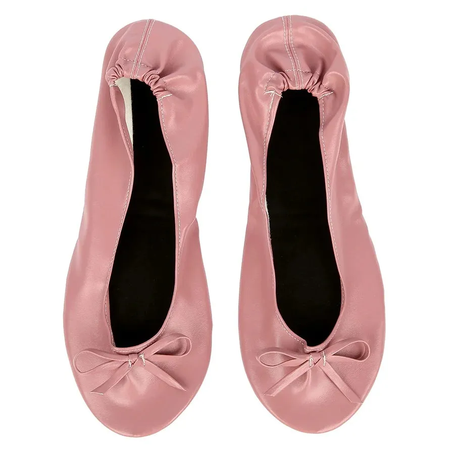 Women Shoes Flats Portable Fold Up Ballerina