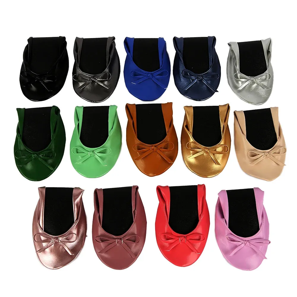 Women Shoes Flats Portable Fold Up Ballerina