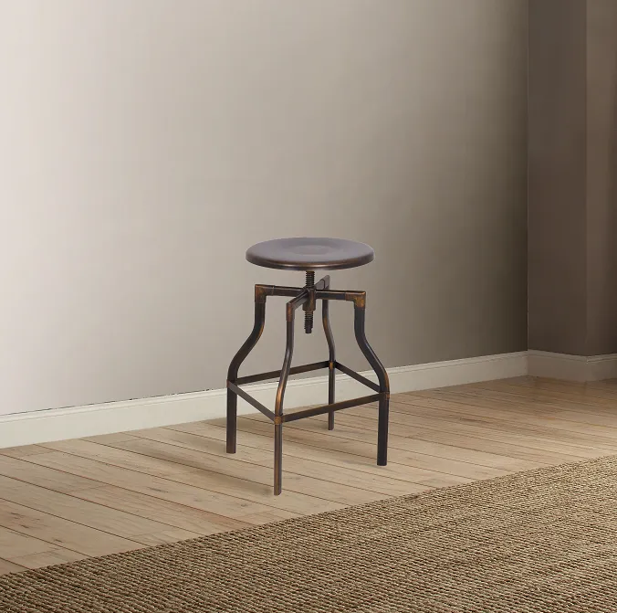 Xena Antique Copper Adjustable Stool (1Pc)